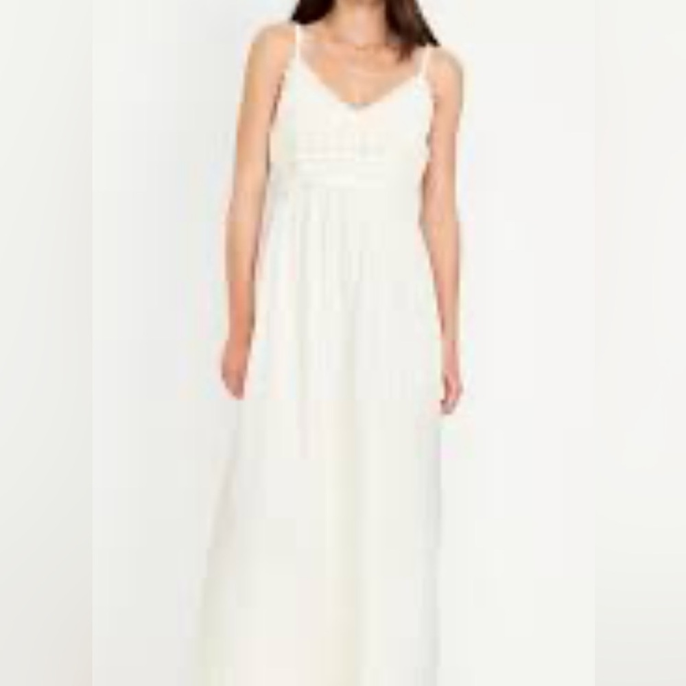 Old Navy Cream Maxi Dress